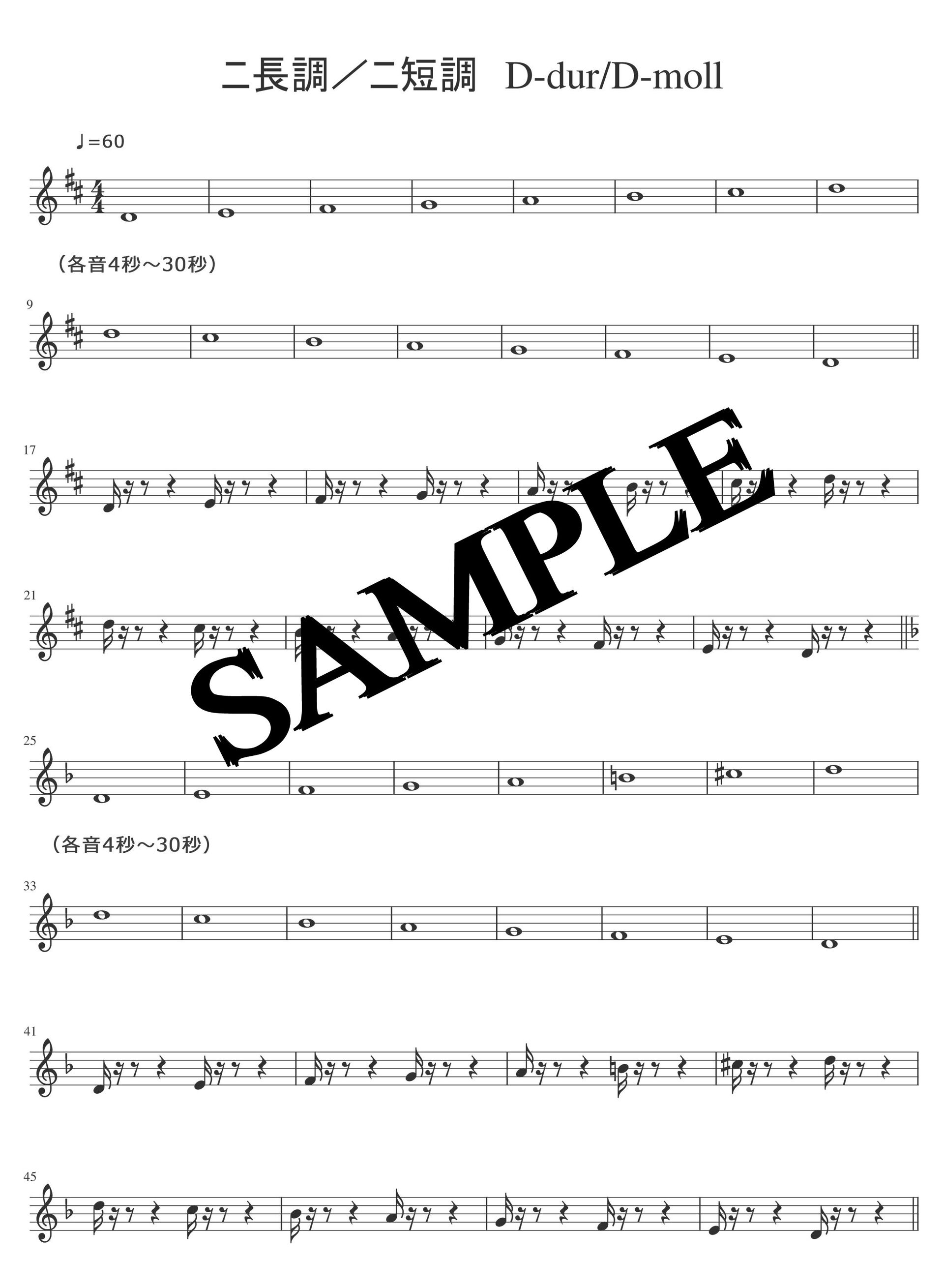 ニ長調／ニ短調_D-dur_D-moll 練習sample