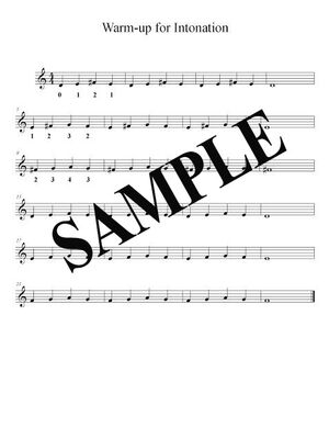 warm-up intonation sample
