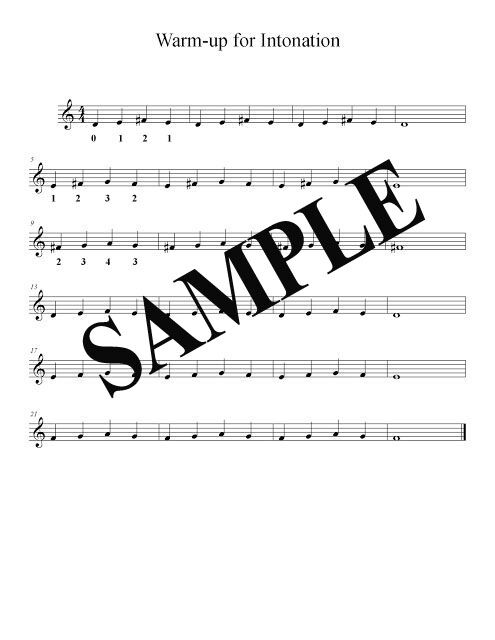 warm-up intonation sample