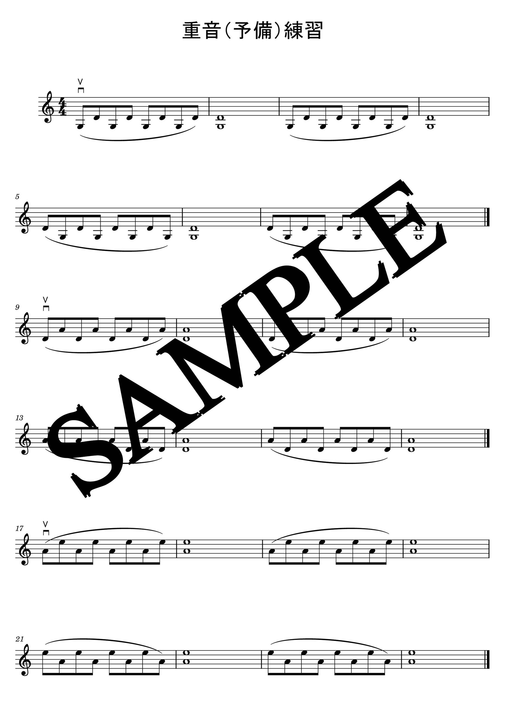 double stop 重音（予備）練習 sample