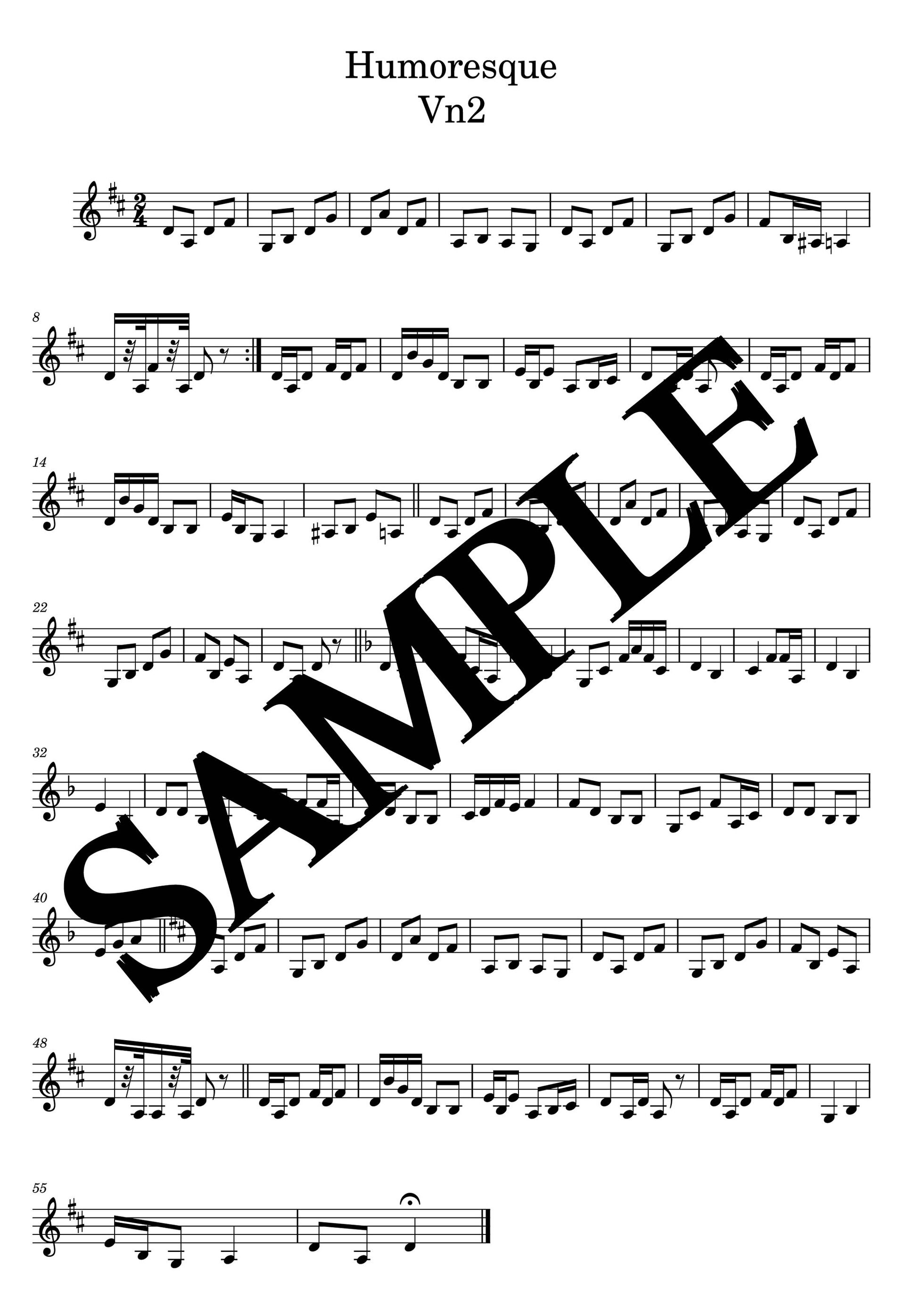 Humoresque_Vn2 sample