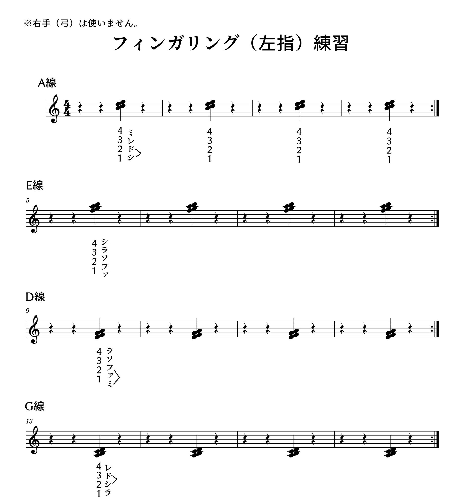 2.0 フィンガリング練習